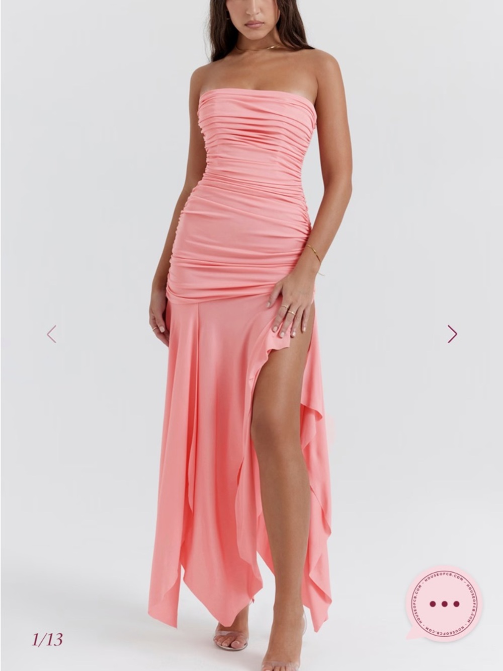 House of CB Ivana Bright Peach/Apricot Dress